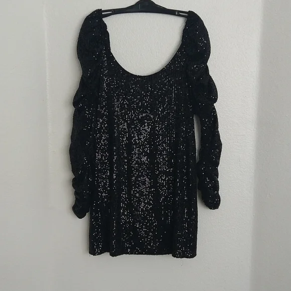 chelsea and violet sequin dress CHELSEA & VIOLET Size S Y2K Taupe Copper Sequin Sleeveless Dress Mod